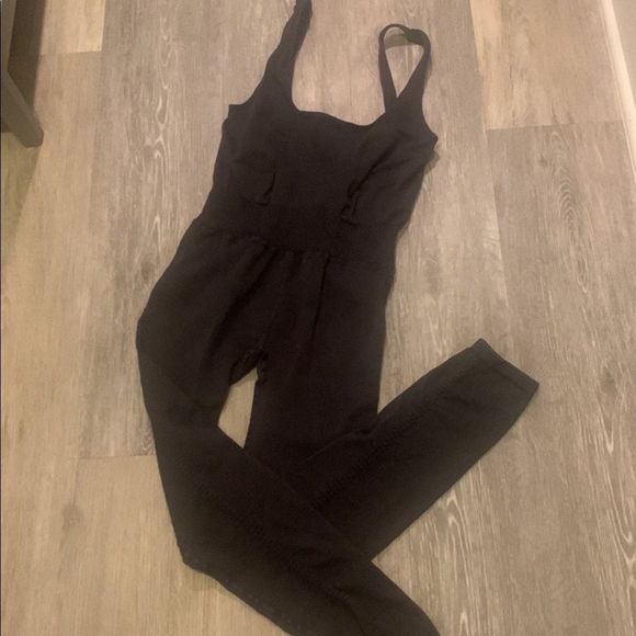 Free People Movement Good Karma Onesie In Washed Black - Picture 9 of 12